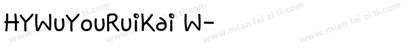 HYWuYouRuiKai W字体转换